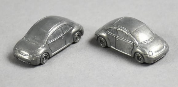 2 Prototype Monopoly Game Tokens Volkswagen Beetle