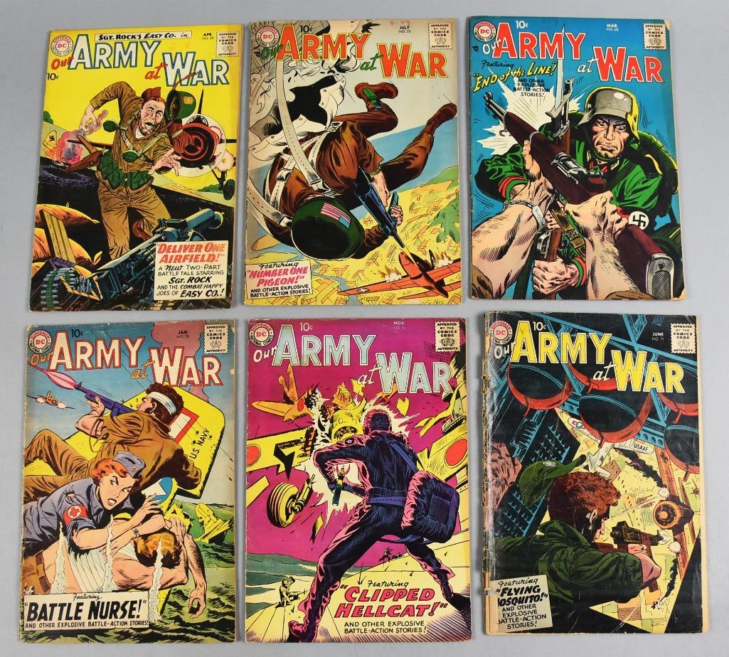 (6) Silver Age 1959-60 DC Comics Our Army At War Comic Books (1 of 5)