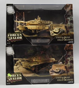 (2) 2003 Unimax Forces of Valor Tanks Diorama-MIB-NOS
