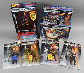 (7) 1991-92 Terminator 2 Action Figures, Vehicles-NOS