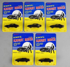 (5) 1982 Ertl Knight Rider 1/64 Knight 2000 Die-Cast-MIB-NOS