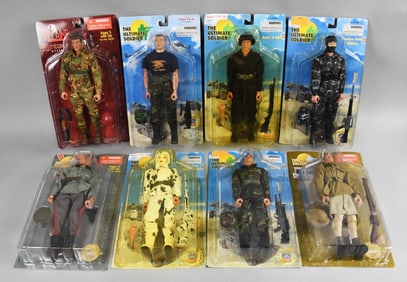 (8) 1999-00 21st C Toys Ultimate Soldier 1:6 Scale-MOC-NOS