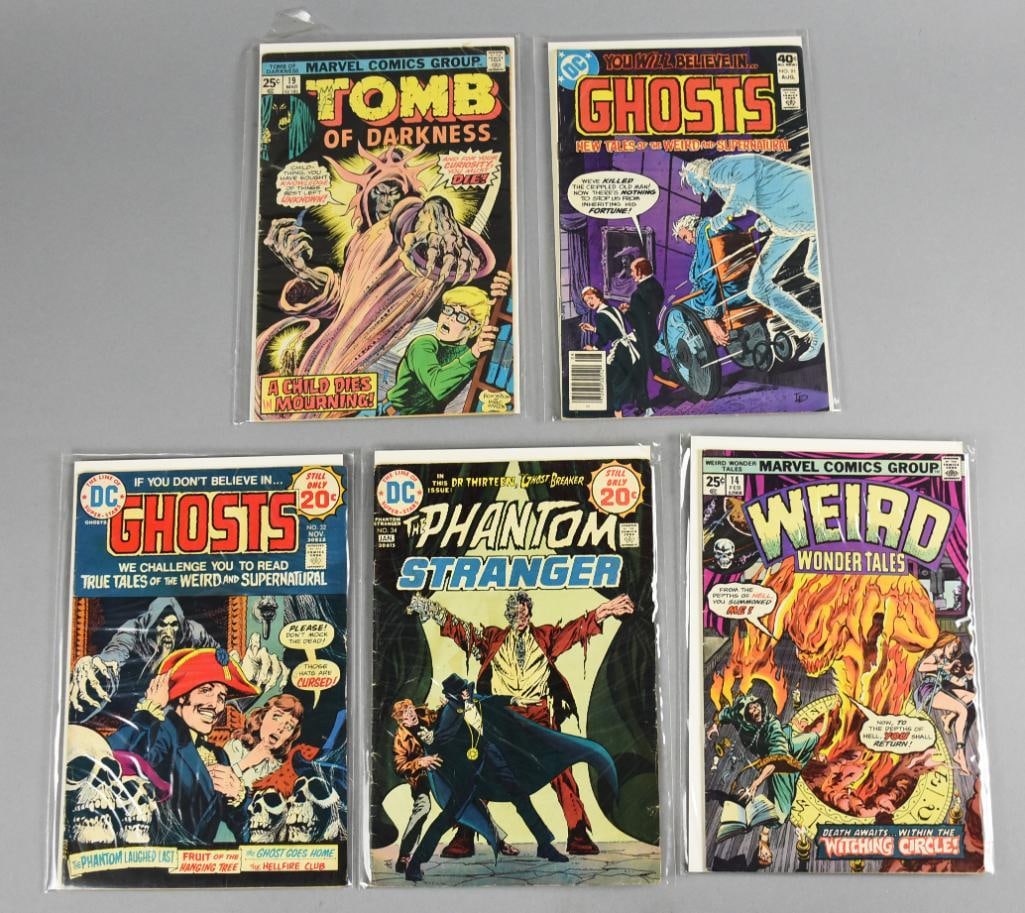 (5) Bronze Age 1970s-80s DC and Marvel Comic Books-Sleeved (1 of 4)