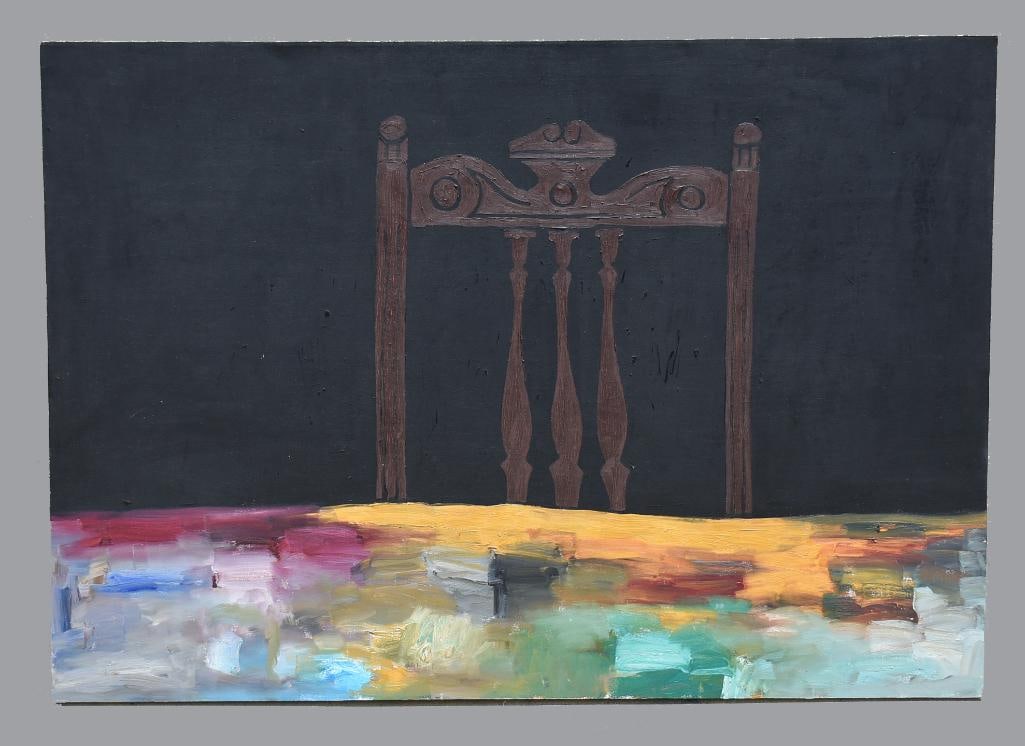 Aaron Fink (b.1955) 1983 "The Chair" Acrylic on Canvas (1 of 8)