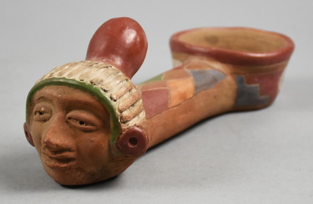 "Crying Boy” Whistling Effigy Pipe — Pre-Columbian Style (1 of 6)