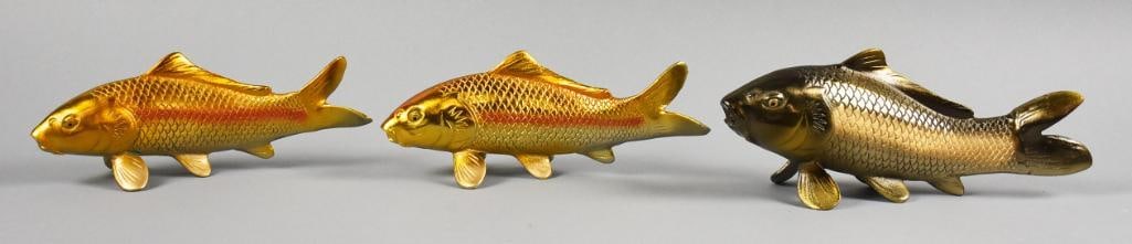 Vintage Japanese Cast Iron Koi Fish - New Old Stock (1 of 7)
