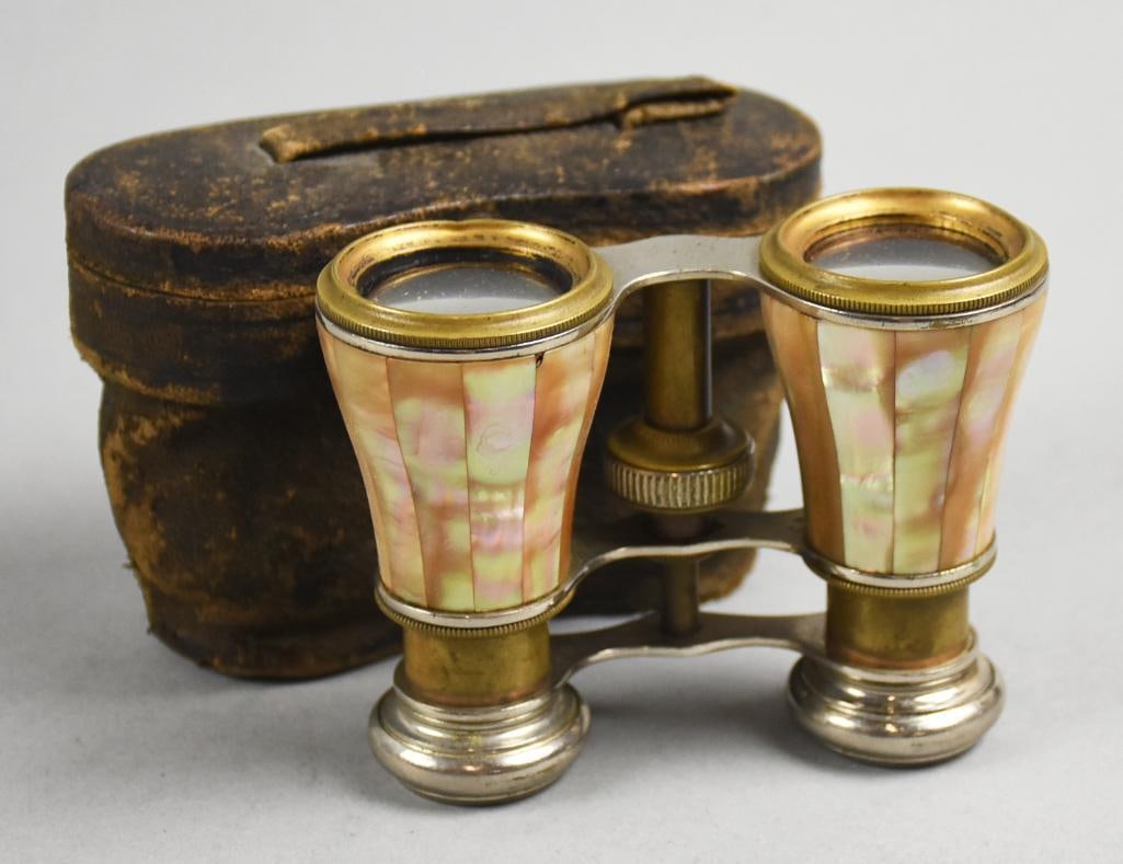 Antique French Chevalier Opera Glasses w/ Original Case (1 of 10)