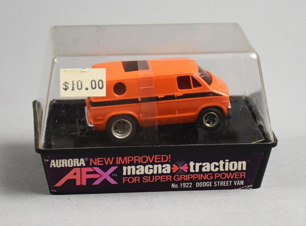 1973 Aurora Slot Car AFX Magna Traction Dodge Street Van-MIB-NOS: Lot is a 1973 Slot Car Aurora AFX Magna Traction Dodge Street Van-MIB-NOS. Single owner collection from the largest toy collector on the West Coast.