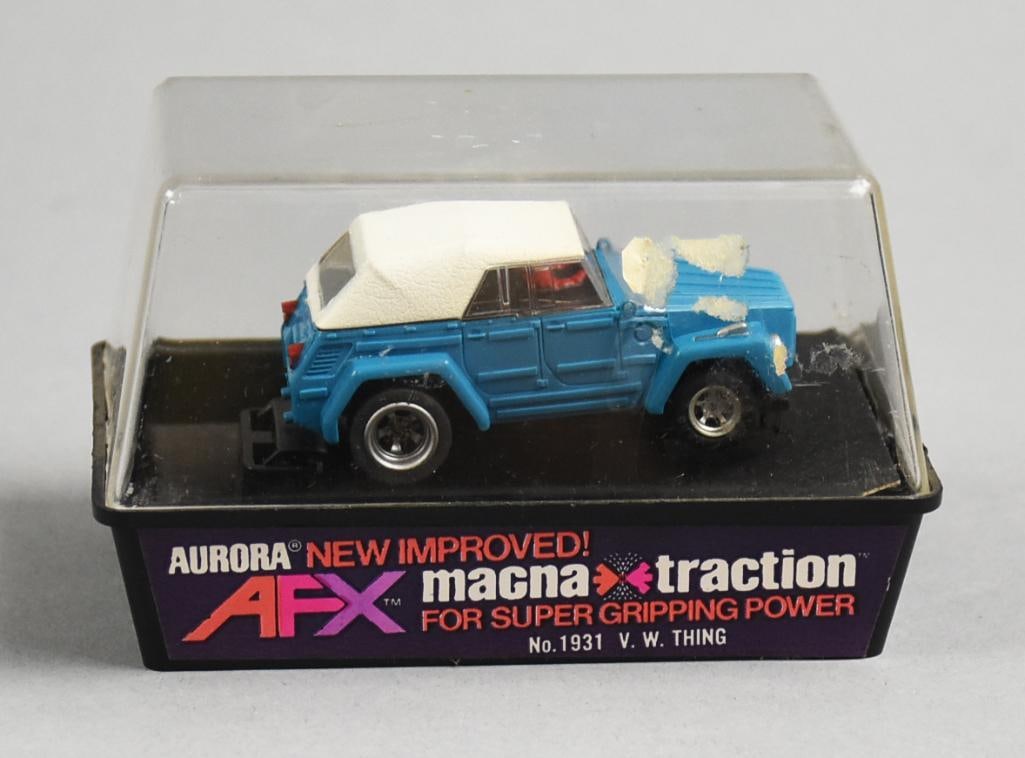 1976 Aurora AFX Magna Traction VW Thing Slot Carr MIB: Lot is a slot car 1976 Aurora AFX Magna Traction VW Thing-MIB-NOS. Single owner collection from the largest toy collector on the West Coast.