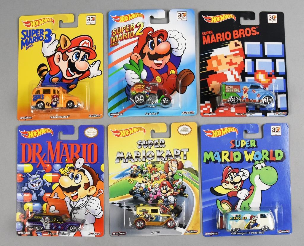 (6) 2015  Hot Wheels Mario Bros Assortment-MOC-NOS (1 of 3)