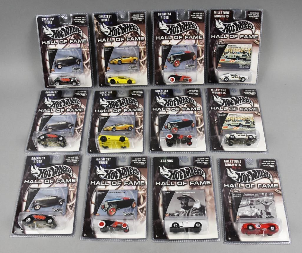 (12) 2002 Hot Wheels Hall of Fame Die-Cast-MOC-NOS (1 of 4)