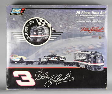 2001 Revell HO Dale Earnhardt 20 Pc Train Set - COA-MIB: Lot is for a 2001 Revell HO Dale Earnhardt 20 Pc Train Set - MIB. Comes with Certificate of Authenticity.