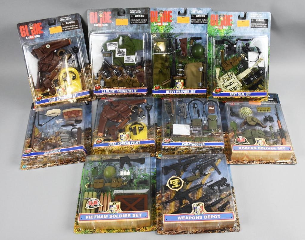 (10) 1990s, 2000s Hasbro GI Joe Battle Gear MIP-NOS (1 of 2)