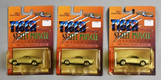 (3) 2003 Anson Tiger Wheels Street Muscle Camaro - MOC-NOS
