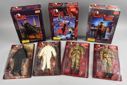 (7) 2000-01 21st Century Toys The Villains 12" Figs-MIP-NOS