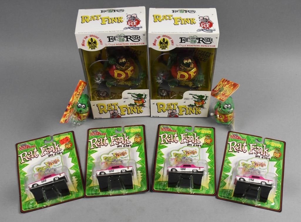 (8) 1990s-00s Racing Champions Ed "Big Daddy Roth Rat Fink-NOS (1 of 3)