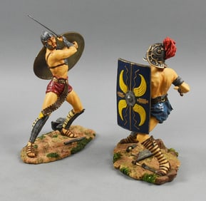 1990s Myth & Legend Fighting Gladiator Sculptures