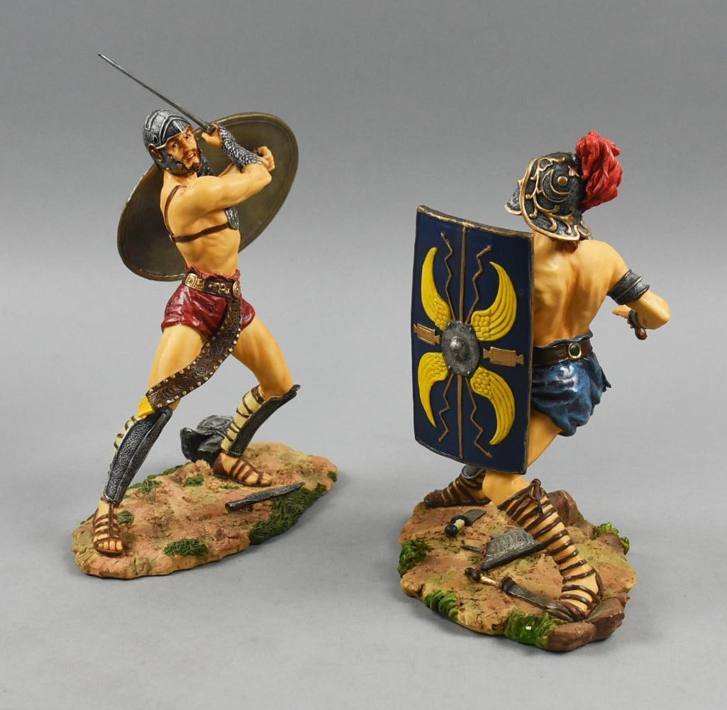 1990s Myth & Legend Fighting Gladiator Sculptures (1 of 6)