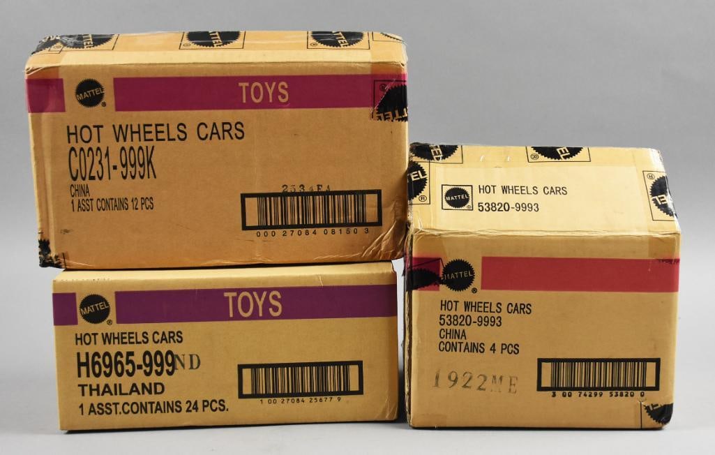 (3) 2000s Mattel Hot Wheels Die-Cast Factory Case-MOC-NOS (1 of 4)