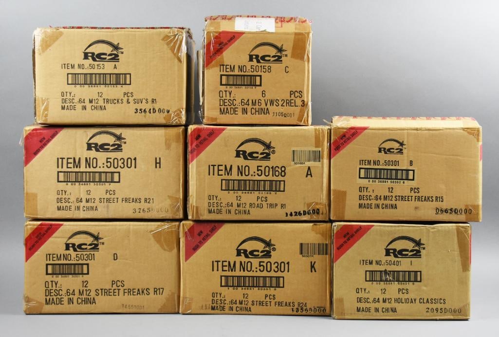 (8) 2004-06 Johnny Lightning RC2 Full Cases - MOC-NOS (1 of 5)