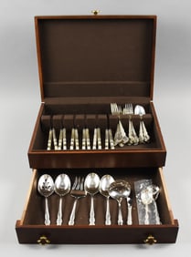 Sterling Flatware 1968 Oneida Dover Service w/ Case