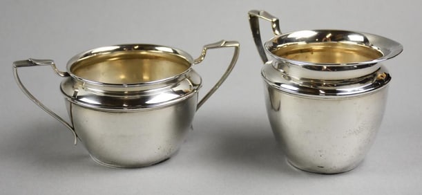 Vintage International Sterling Cream Pitcher & Sugar Bowl