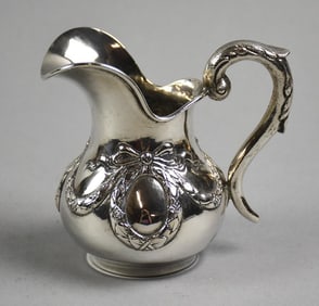 Antique Karl Kurz German Hanau 800 Silver Cream Pitcher