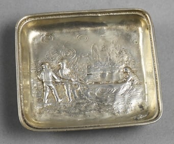 Victorian Sterling Footed Soap Holder, Repousse