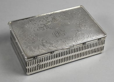 Antique Meriden/Rogers Bros Silver Plate Cedar Lined Box