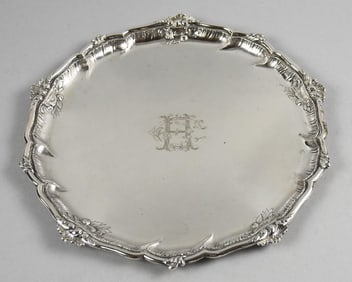 Johann Schumacher 800 Silver Foliate & Shell Tray-Germany