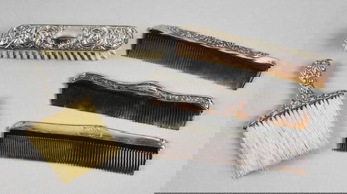 Antique Sterling Silver Combs and Brushes