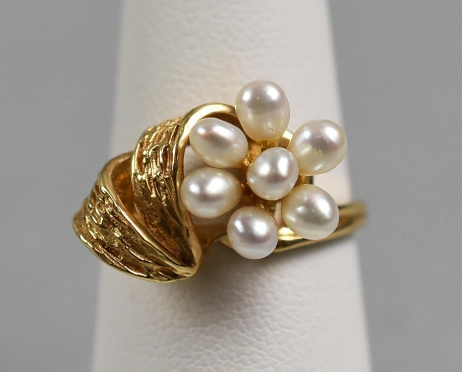 14k Gold and Pearl Ring (1 of 6)