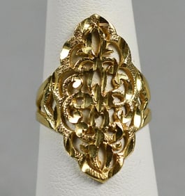 14k Gold Filigree Ring