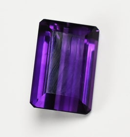 24.02ct Amethyst Rectangular Step-Cut Flawless - Loose