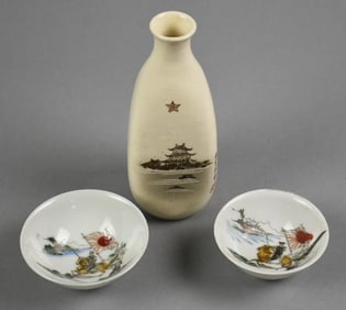 Sino Japanese War - Yalu River Crossing Porcelain