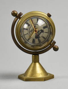 Vintage Nautical Whitefield's Brass Ball Bubble Stop Watch, WORKS: This very cool piece is a Whitefield's Patent Stop Watch, Swiss. Ball convex glass with brass on a brass stand. Open back to show works. Measures approx. 3" tall x 2".