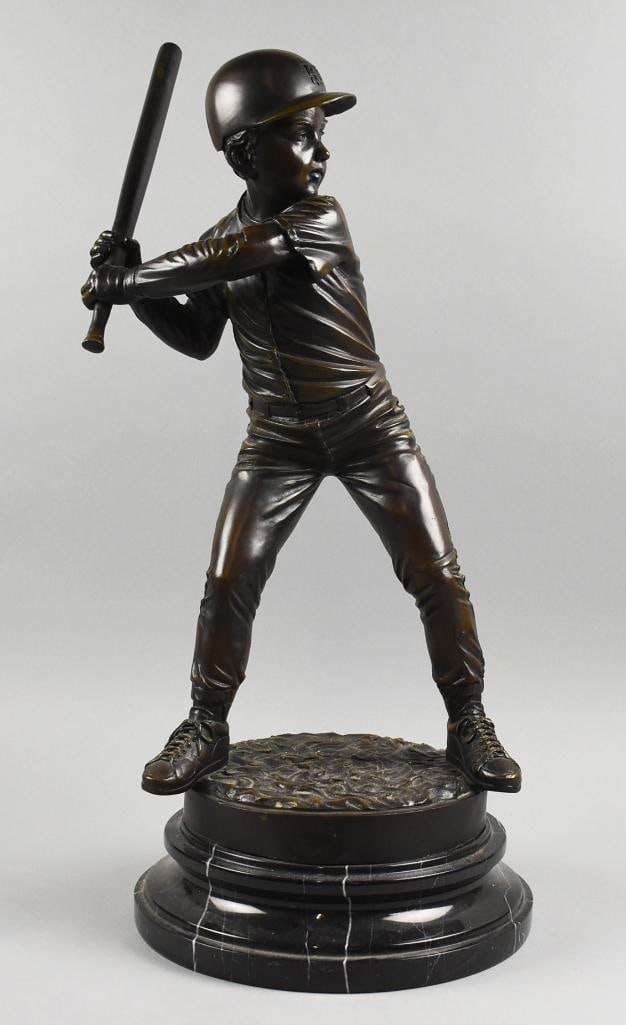 Nice Sculpture Jim Davidson (b. 1962) Boy Playing Baseball (1 of 10)
