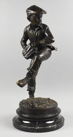 Jim Davidson (b. 1962) Boy Pitching Baseball Sculpture