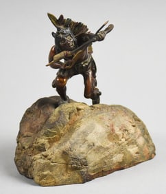 After Carl Kauba (1865-1922) Native American Bronze