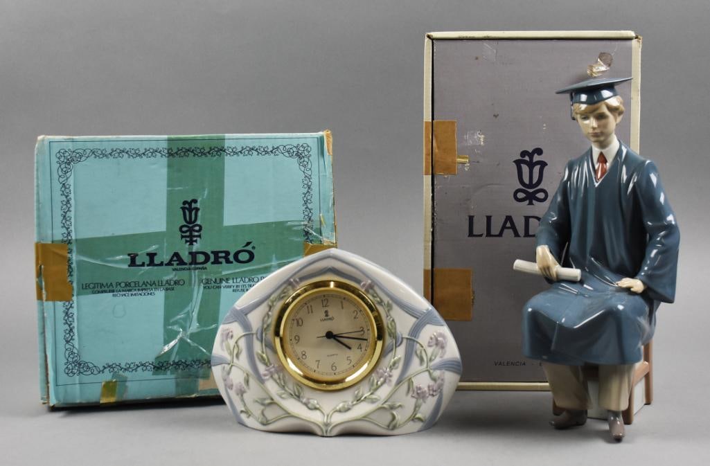 Llado Figurines Segovia Clock 5655 and Boy Graduate 5198 (1 of 6)