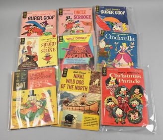 (9) Silver Age 1950s-70s Gold Key Disney Comics