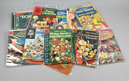 (15) 1950s-60s Golden & Silver Age Dell Disney Comics