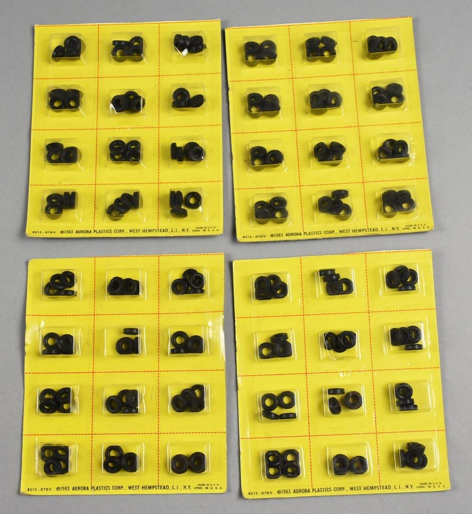 (4) 1963 Slot Cars Aurora Model Motoring Truck Tire Sets-MOC-NOS (1 of 3)