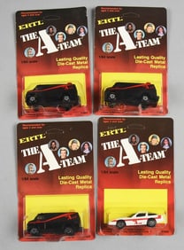 (4) 1983 Ertl The A-Team Die-Cast Replica - MOC-NOS