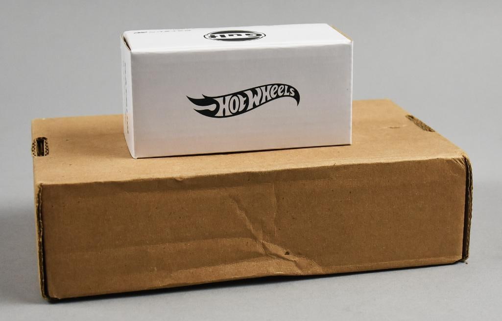 2021 Hot Wheels Gulf Datsun Light Blue - MOC-NOS: 2021 Mattel Hot Wheels Gulf Datsun HGW17, part of the Hot Wheels Collectors series, comes in its original packaging. The box prominently features the Gulf logo alongside the Datsun branding and clearl