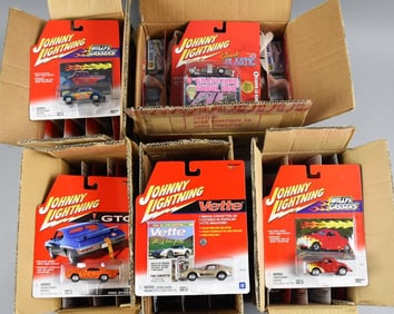 (5) 2000s Johnny Lightning Die-Cast Factory Case-MOC-NOS
