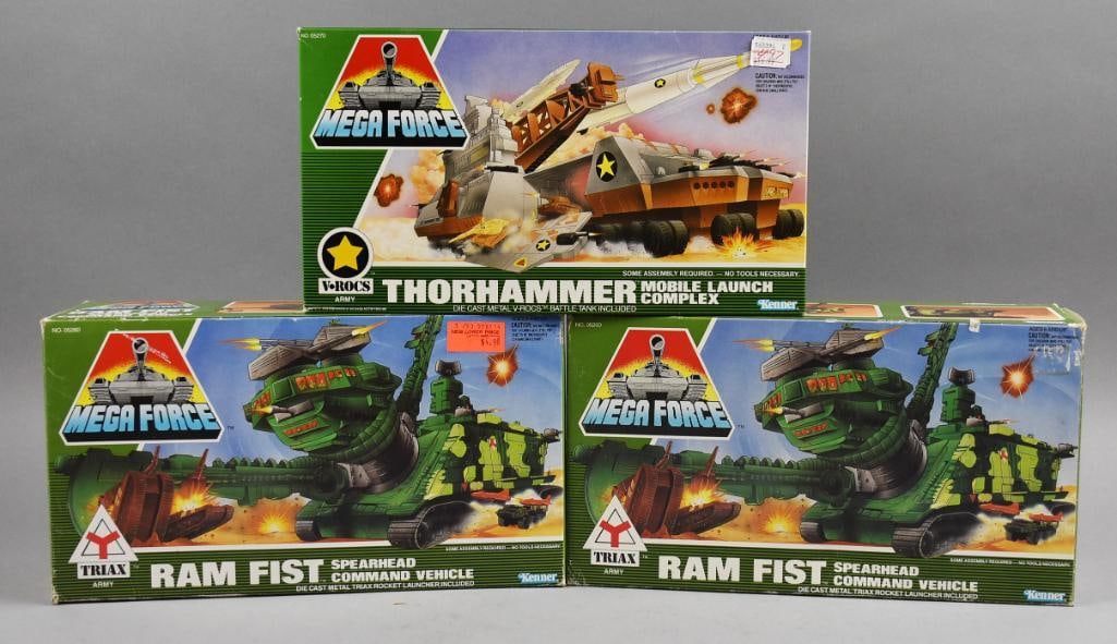 (3) 1989 Mega Force Military Vehicles-MIB-NOS (1 of 2)