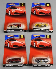 (4) 2007 Mattel Hot Wheels Ferrari Assortment-MOC-NOS