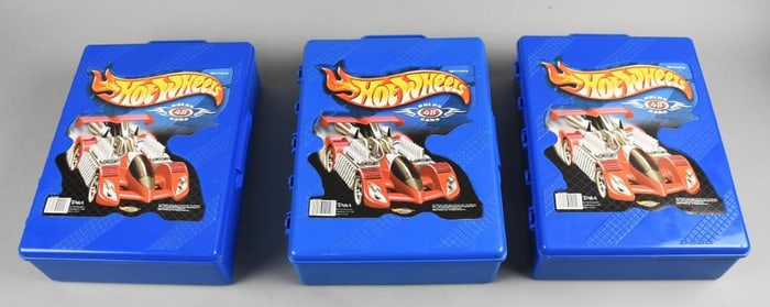 (3) 2002 Tara Toy Hot Wheels Storage Cases - 144 Cars