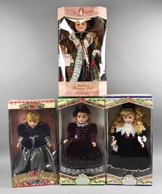 (4) 1990s Limited Edition Porcelain Dolls-MIB--NOS